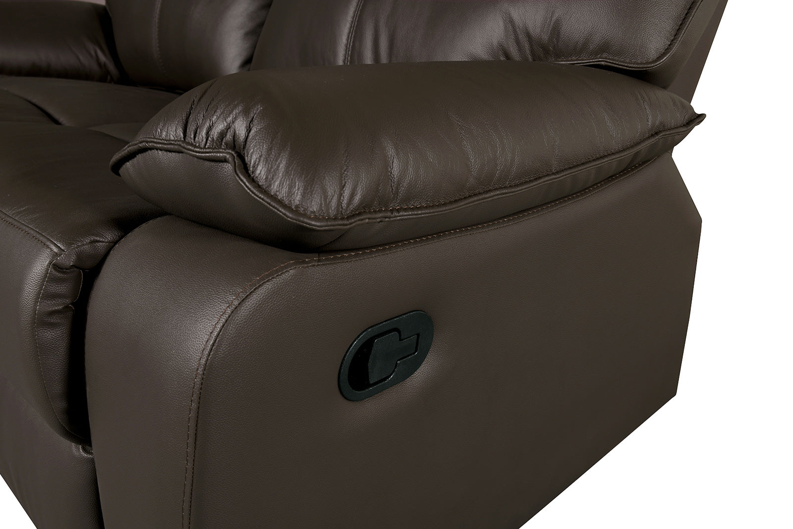 Brown Leather Recliner Chair - Contemporary Style