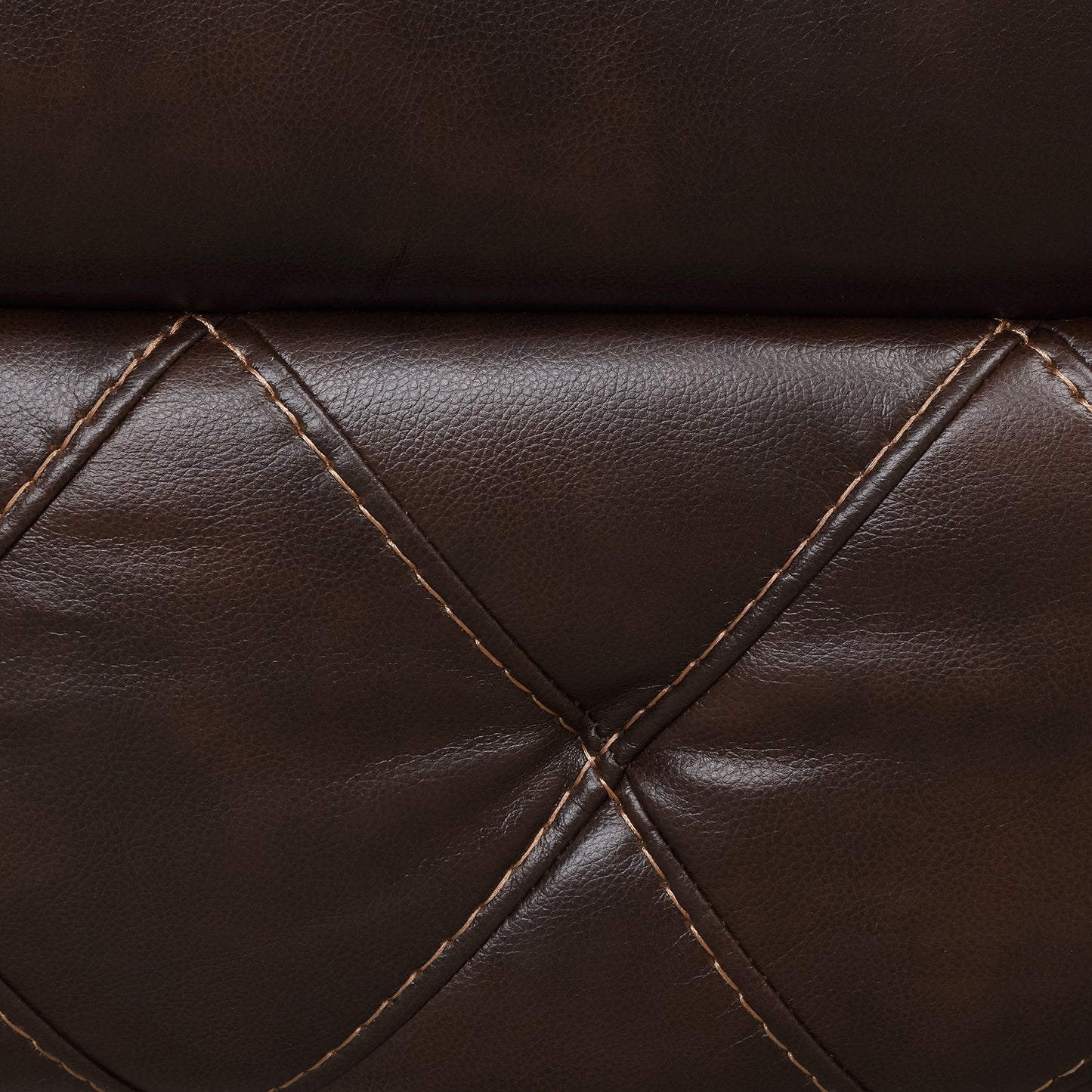 Brown Leatherette Recliner Chair - Transitional Style