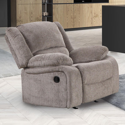 Mocha Chenille Recliner - 42" Primary Living Space for Living Room