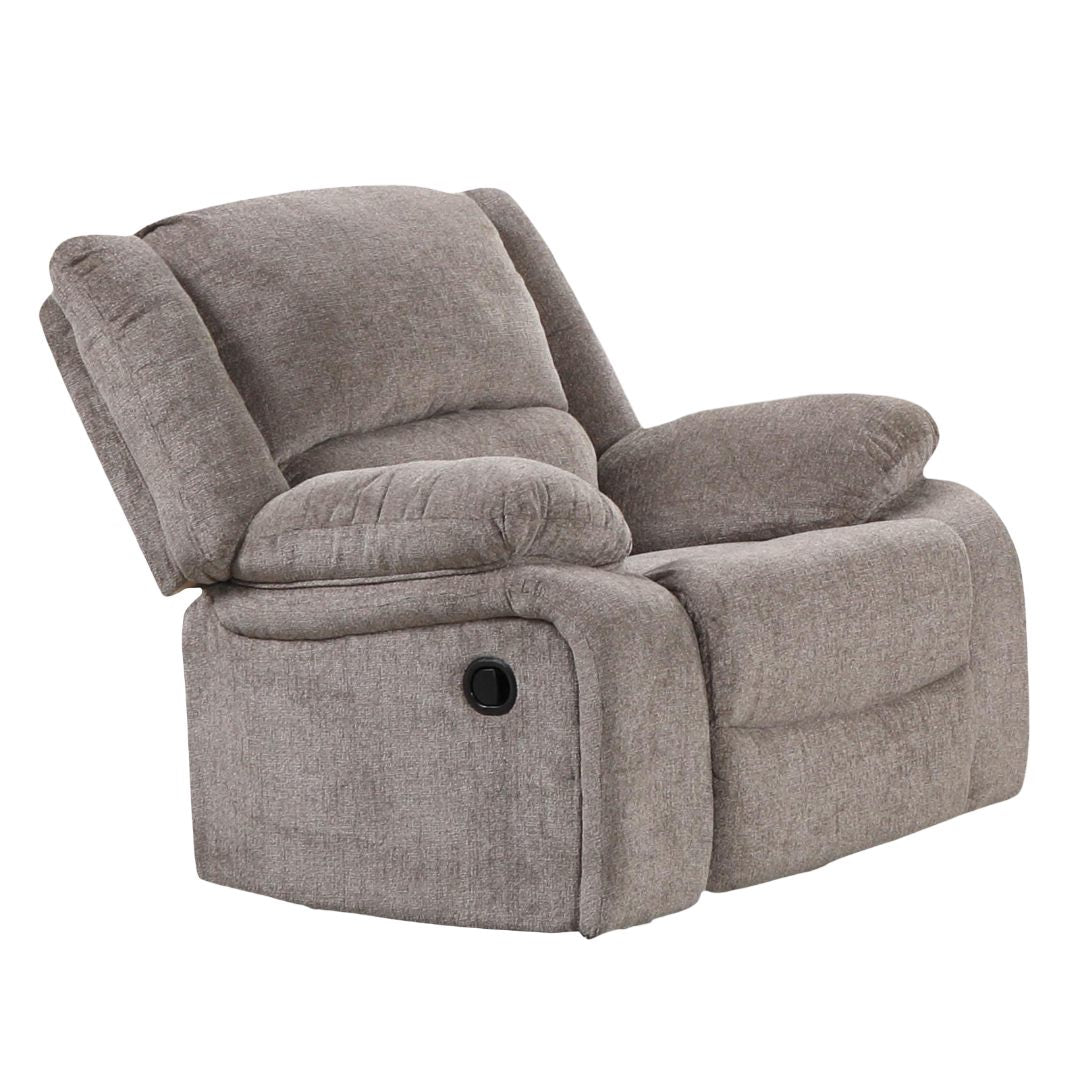 Mocha Chenille Recliner - 42" Primary Living Space for Living Room