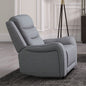 High Density Foam Seat Manual Recliner Modern scroll Arms Welt Trim Wide Seat Transitional Gray Finish Primary Living Room