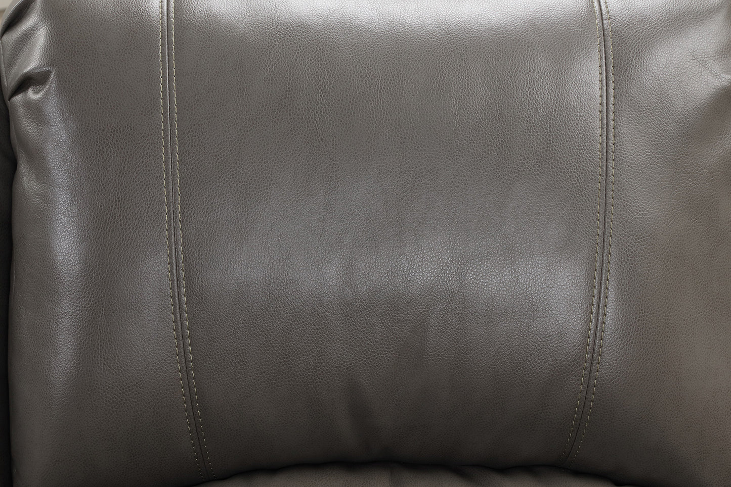 Gray Leather Glider Recliner - Transitional Style Primary Living Room