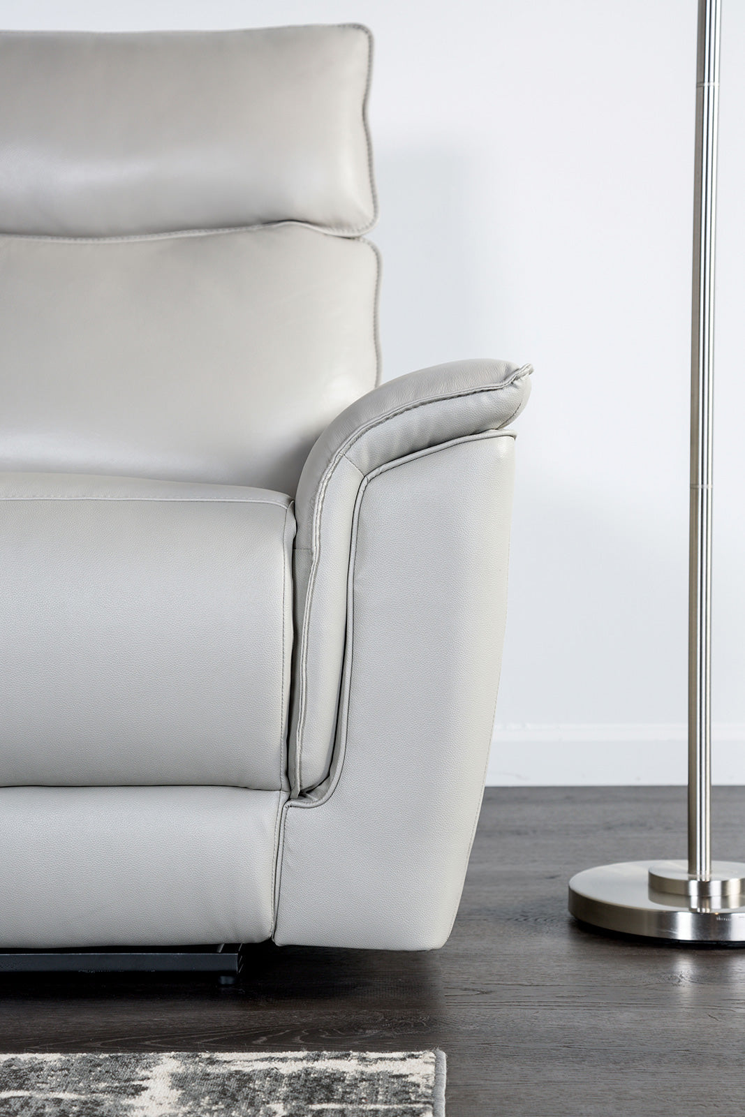 Taupe Leather Recliner Chair - 38.5" Primary Living Room