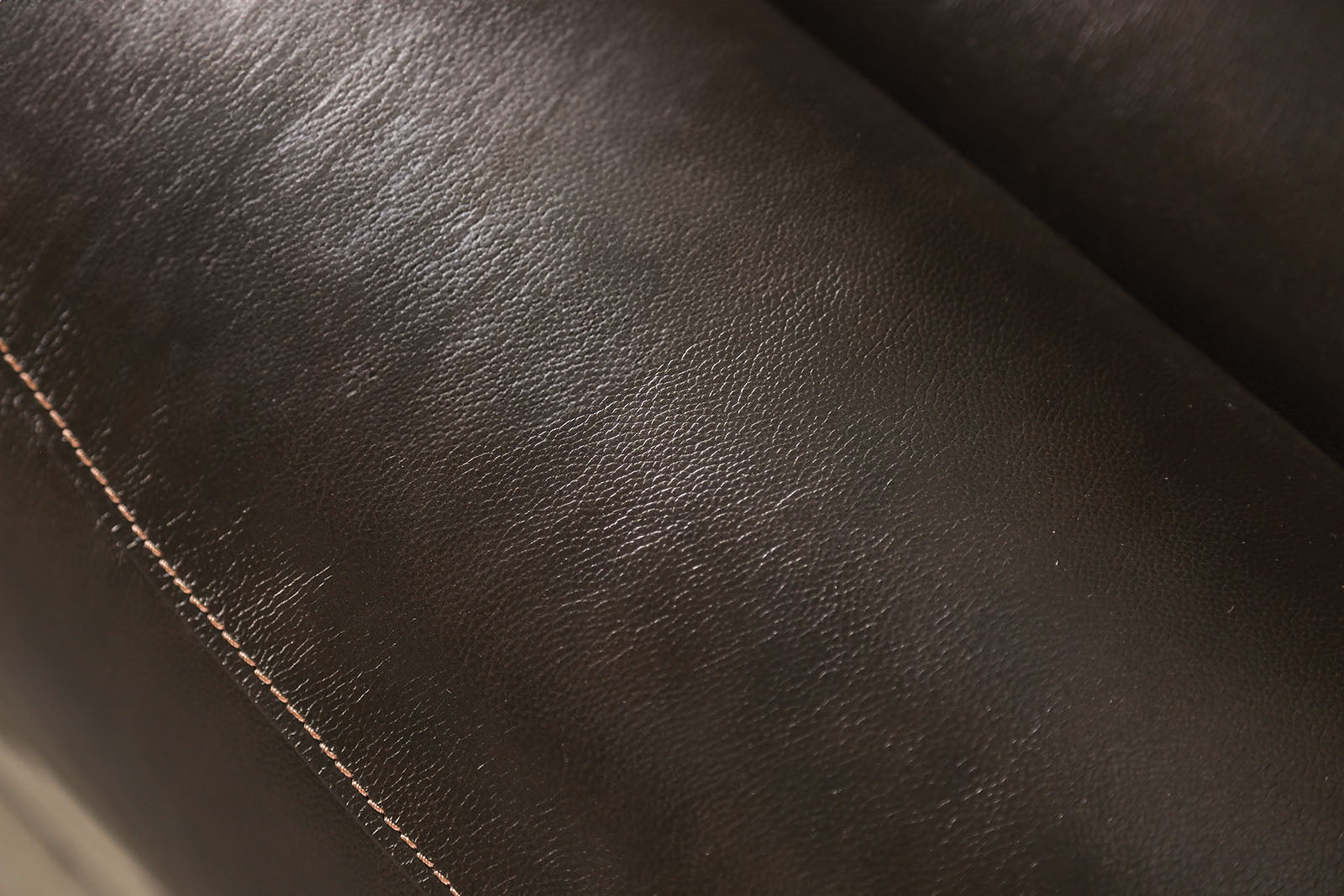 Espresso Leather Power Recliner - Transitional Style Primary Living Room