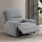 Contemporary Style Power Recliner Pillow Top Envelope Arms USB Ports Gray Finish Primary Living Room
