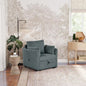 Dark Gray Finish Contemporary Style 1pc Chair Curved Arms USB Charging Port Modular Design Faux Fur Polyester Fiber Primary Living Room