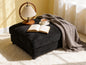 Corduroy Upholstered Rectangle Ottoman