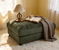 Corduroy Upholstered Rectangle Ottoman