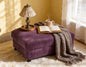 Corduroy Upholstered Rectangle Ottoman