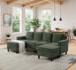 Cordory Upholstered Modular Sectional with 2 Ottomans