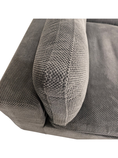 Light Gray 4 Seat Polyester Blend Sectional Sofa with Instant Comfort for Living Room
