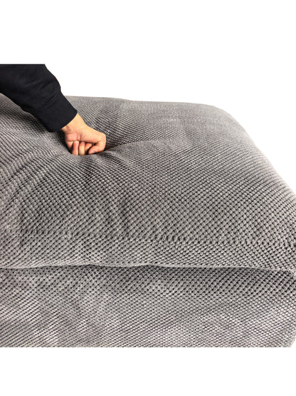 Light Gray 4 Seat Polyester Blend Sectional Sofa with Instant Comfort for Living Room