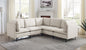 Linen Upholstered Modular Sectional with Metal Legs