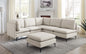 Linen Upholstered Modular Sectional with Metal Legs