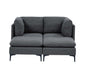 Linen Upholstered Modular Sectional with Metal Legs