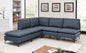 Linen Upholstered Modular Sectional with Metal Legs