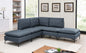 Linen Upholstered Modular Sectional with Metal Legs