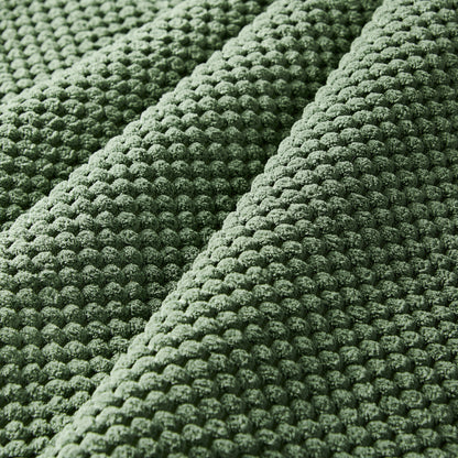 Dark Green Polyester Blend 3 Seat Sectional Sofa for Guest Rooms for Living Room
