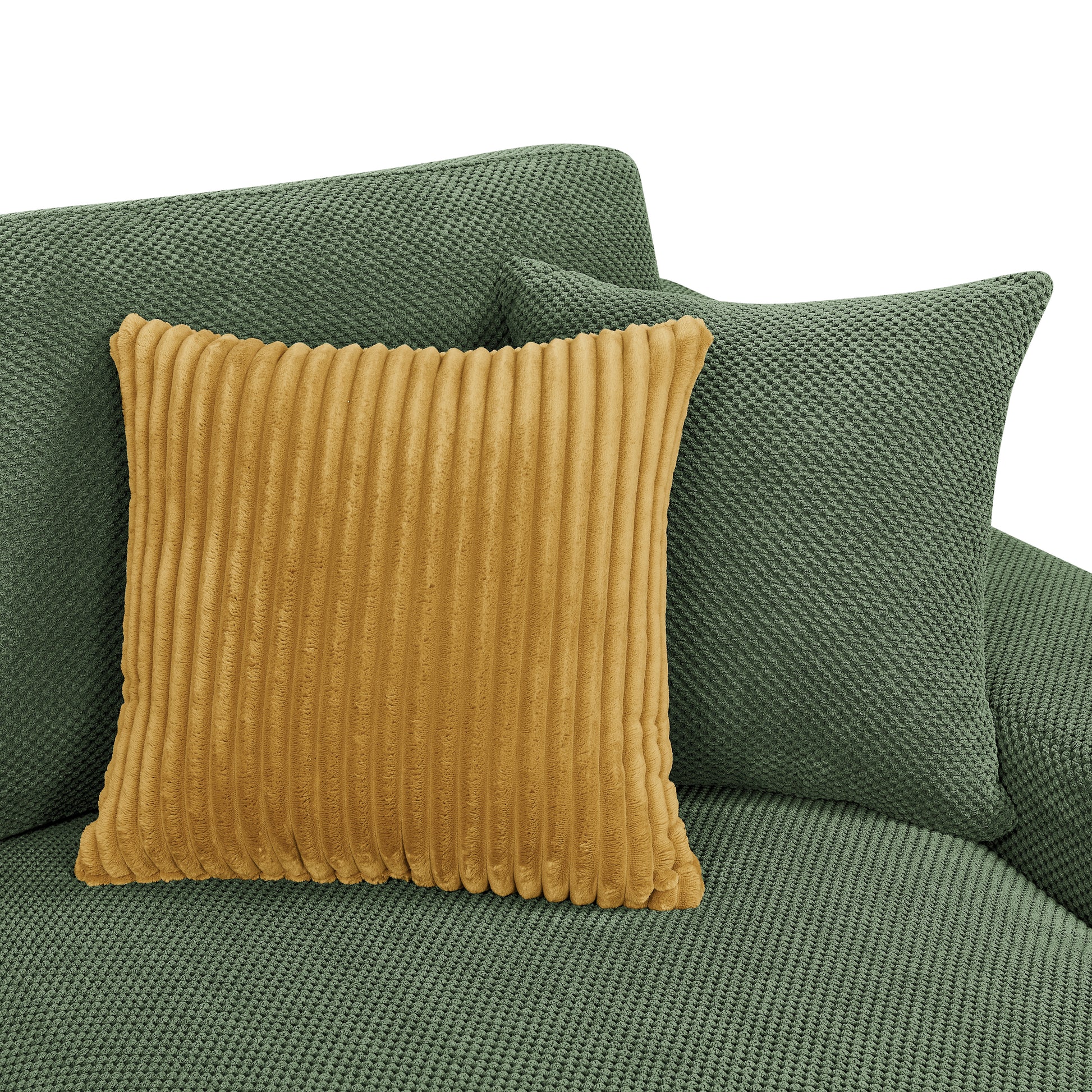 Dark Green Sectional Sofa - 6 Seat Comfort