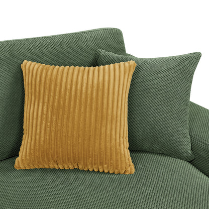 Dark Green Sectional Sofa - 6 Seat Comfort