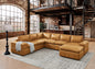 Large Arm Leather Match Upholstery Modular Sectional
