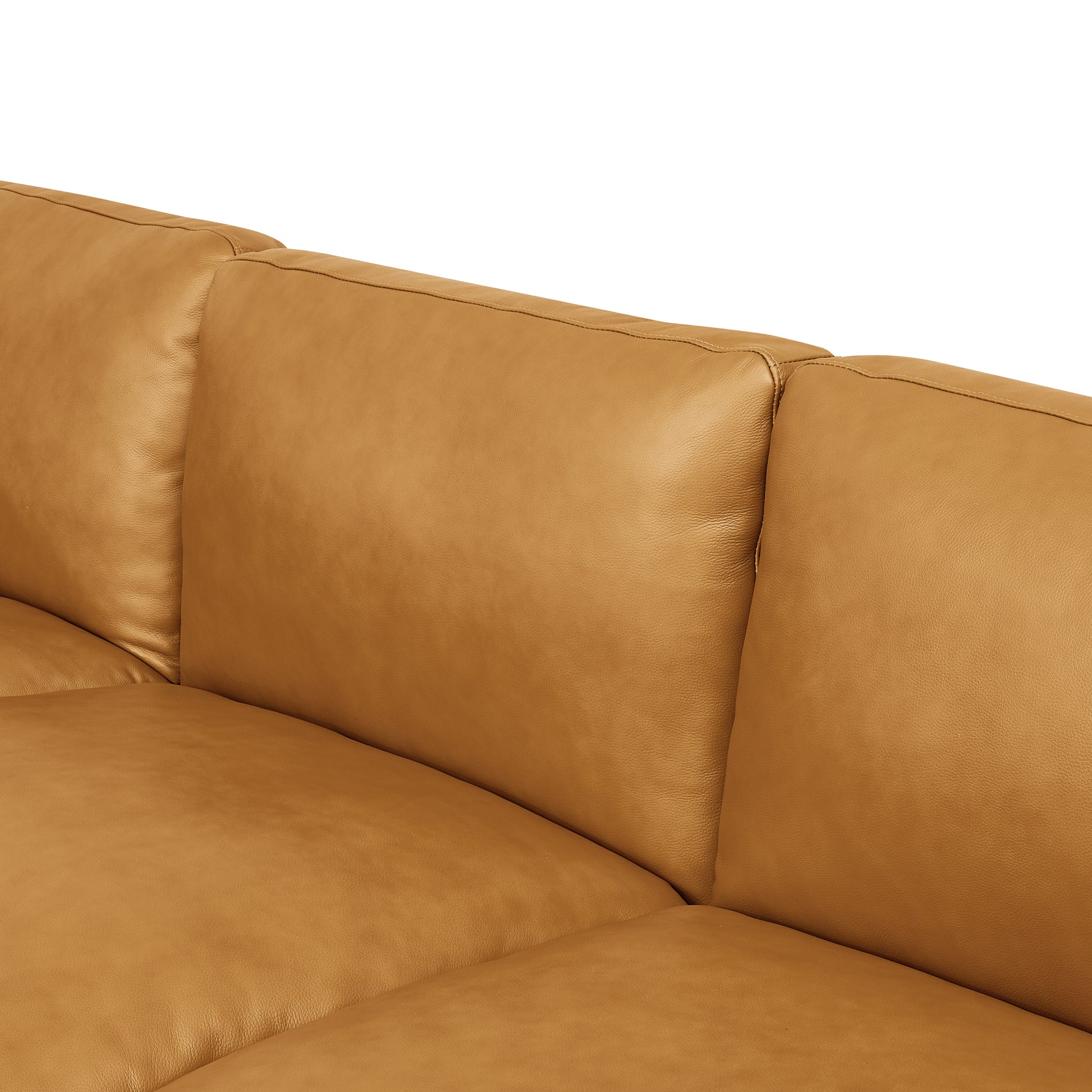 Large Arm Leather Sectional - Ginger Comfort