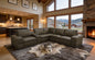 Large Arm Leather Match Upholstery Modular Sectional