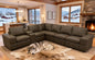 Large Arm Leather Match Upholstery Modular Sectional