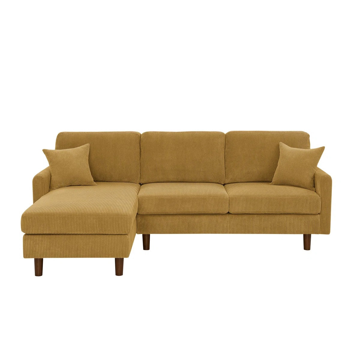 3 Seat Ginger Corduroy Sectional Sofa