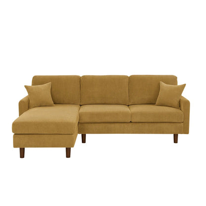 3 Seat Ginger Corduroy Sectional Sofa