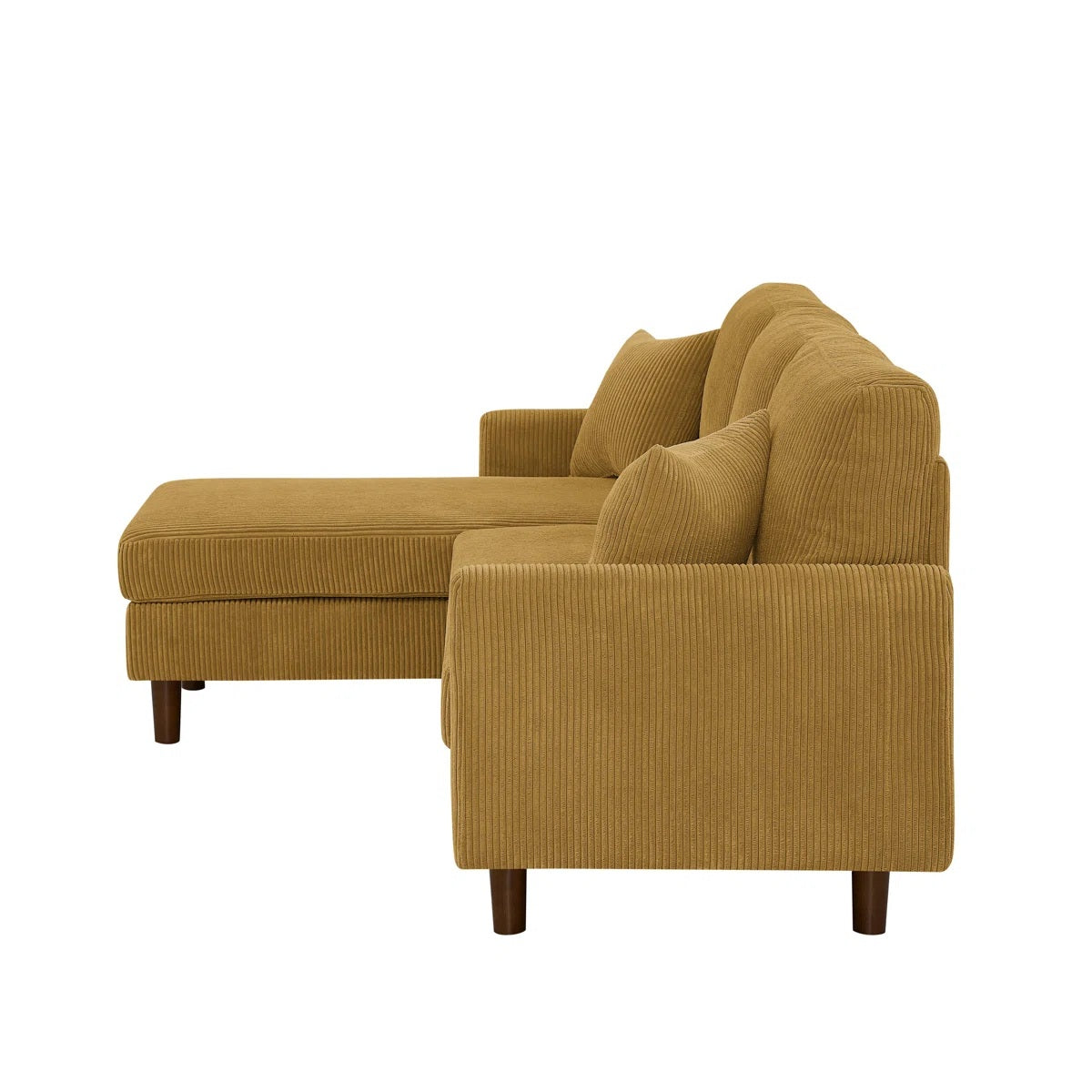 3 Seat Ginger Corduroy Sectional Sofa