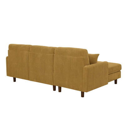 3 Seat Ginger Corduroy Sectional Sofa