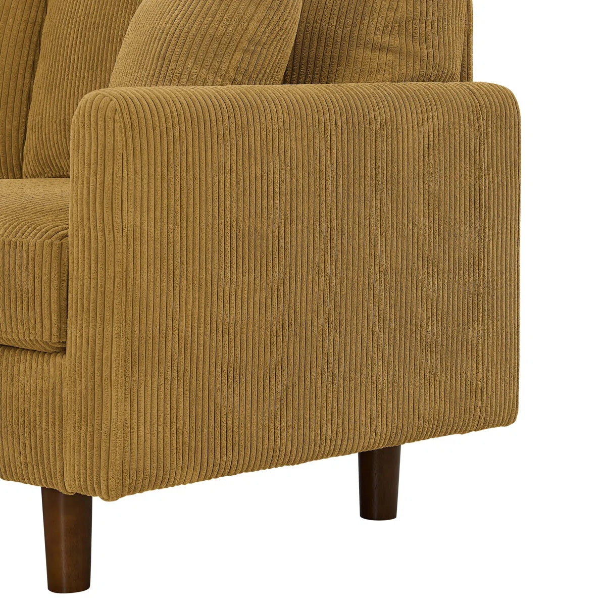 3 Seat Ginger Corduroy Sectional Sofa