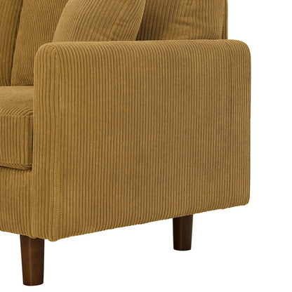 3 Seat Ginger Corduroy Sectional Sofa