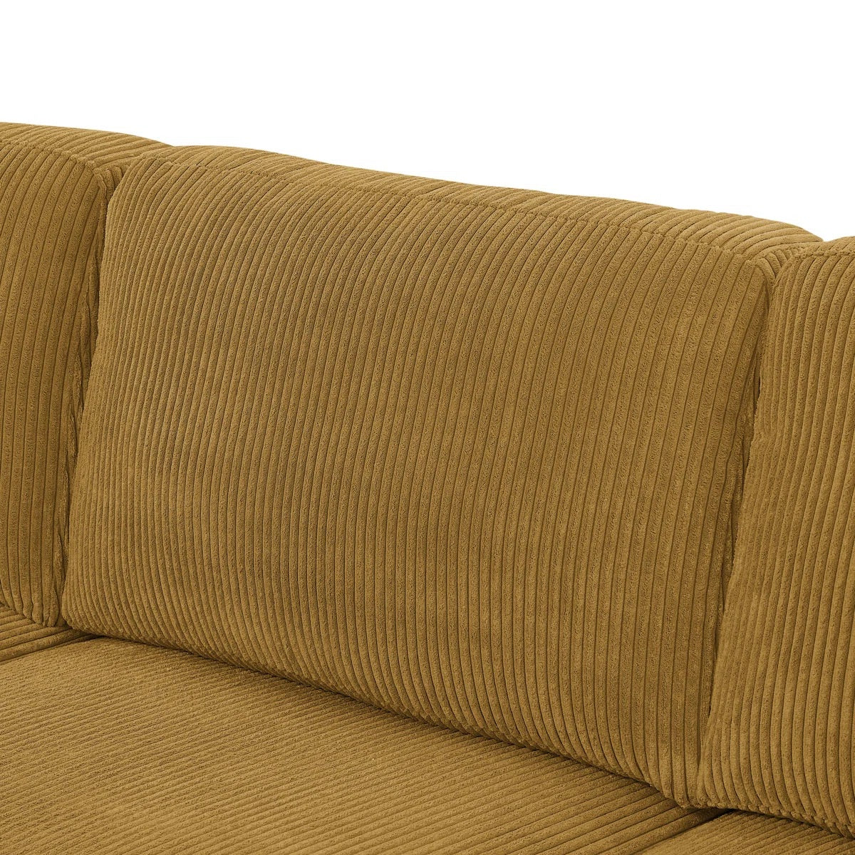 3 Seat Ginger Corduroy Sectional Sofa