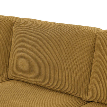3 Seat Ginger Corduroy Sectional Sofa