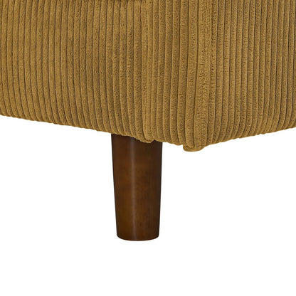 3 Seat Ginger Corduroy Sectional Sofa