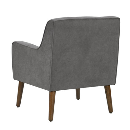 Gray Fabric Mid Century Armchair - 25" Wide