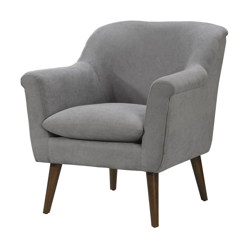 Gray Fabric Mid-Century Armchair - 31.5" Wide
