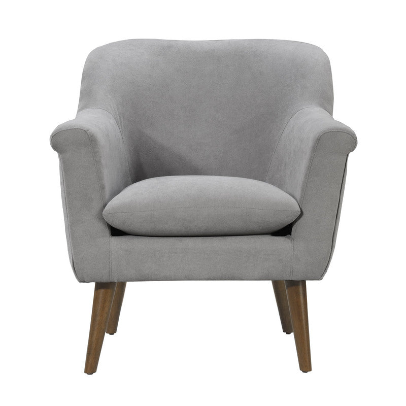 Gray Fabric Mid-Century Armchair - 31.5" Wide