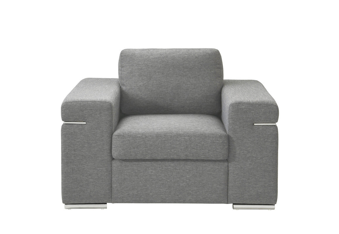 Light Gray Fabric Arm Chair - 35" W x 45" D x 31.5" H