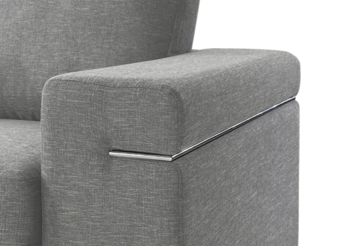 Light Gray Fabric Arm Chair - 35" W x 45" D x 31.5" H