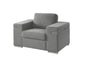 Giuliana Light Gray Woven Fabric Arm Chair