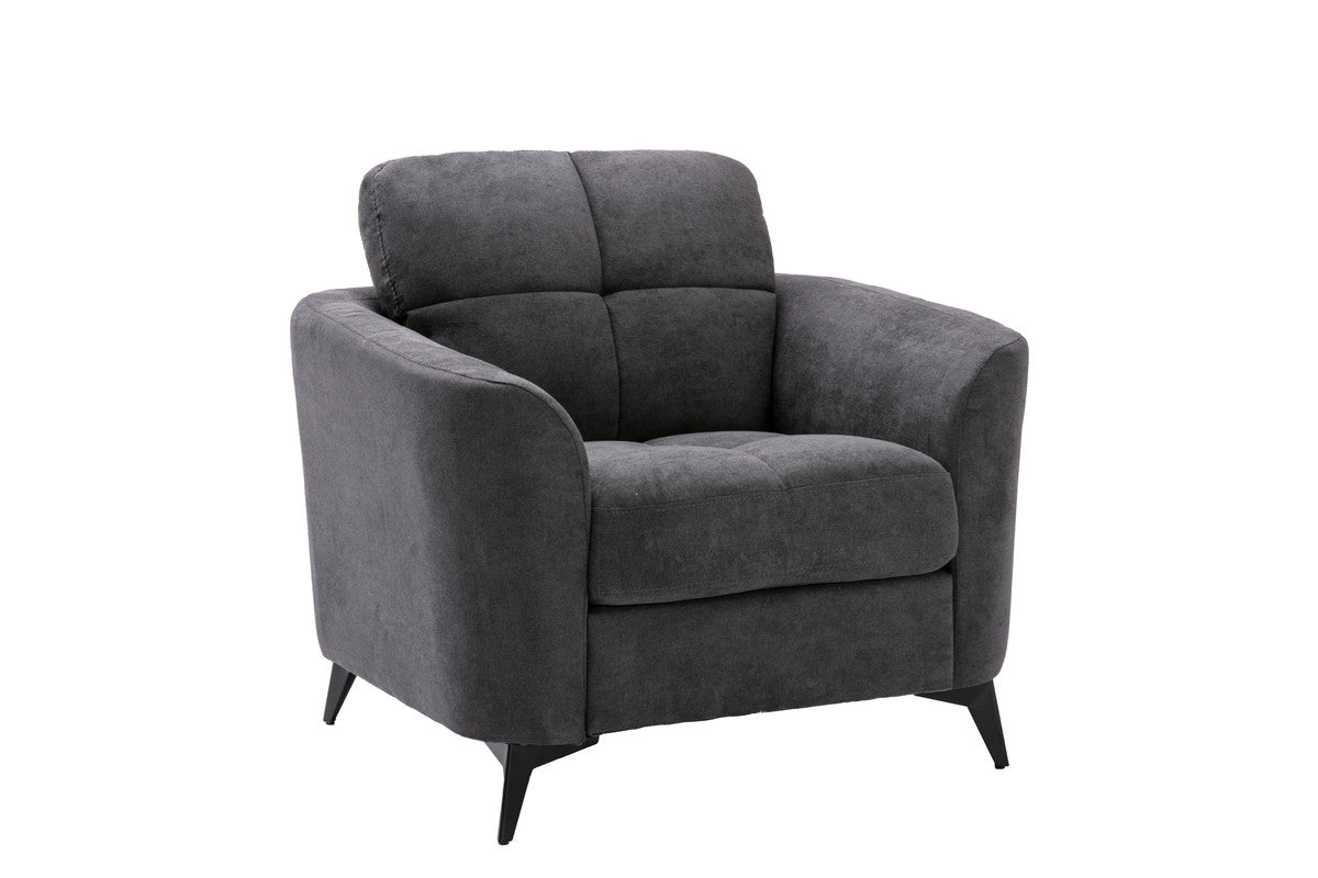 Gray Woven Fabric Chair - 39" Wide Comfort Seat
