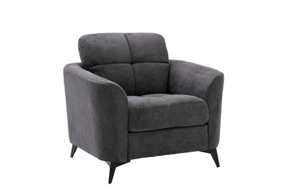 Gray Woven Fabric Chair - 39" Wide Comfort Seat