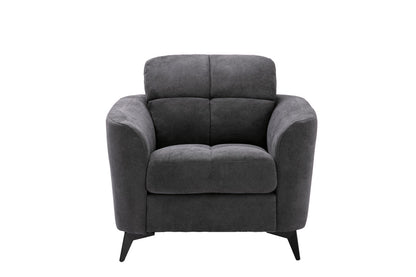 Gray Woven Fabric Chair - 39" Wide Comfort Seat