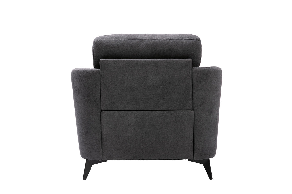 Gray Woven Fabric Chair - 39" Wide Comfort Seat