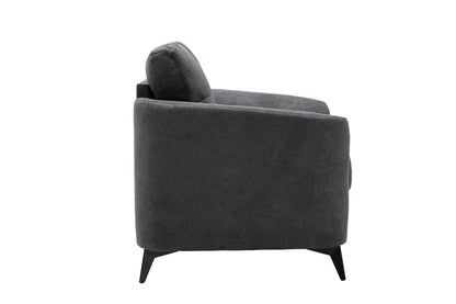 Gray Woven Fabric Chair - 39" Wide Comfort Seat