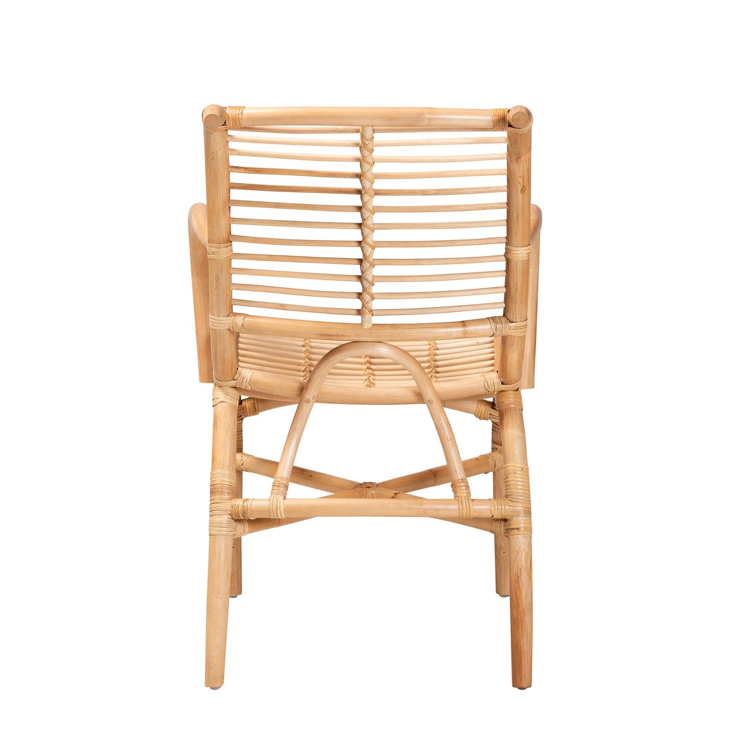 Brown Rattan Lounge Chair - 26.4" Round