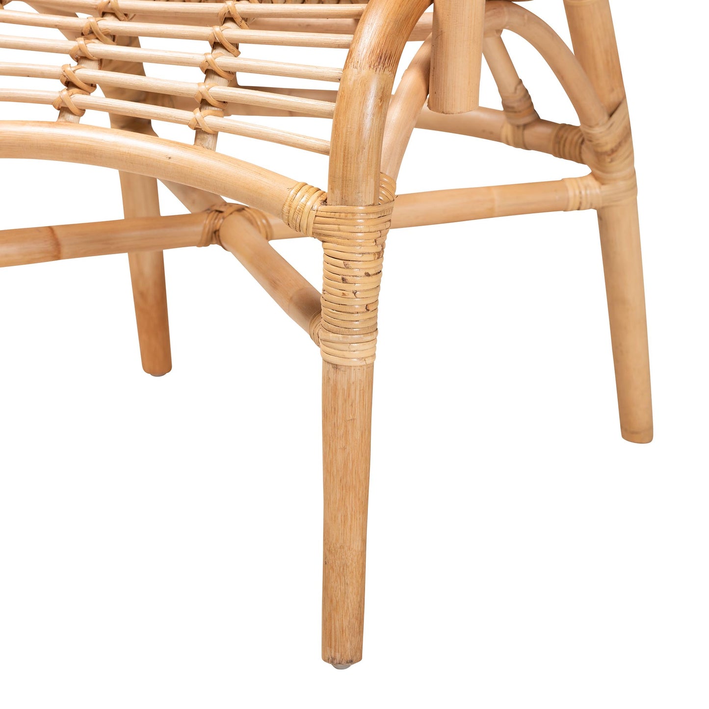 Brown Rattan Lounge Chair - 26.4" Round